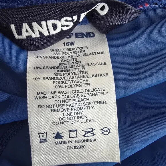 EUC Lands' End Active Floral Swim Skort - Picture 5 of 5